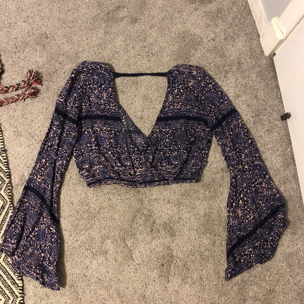 Purple crop top